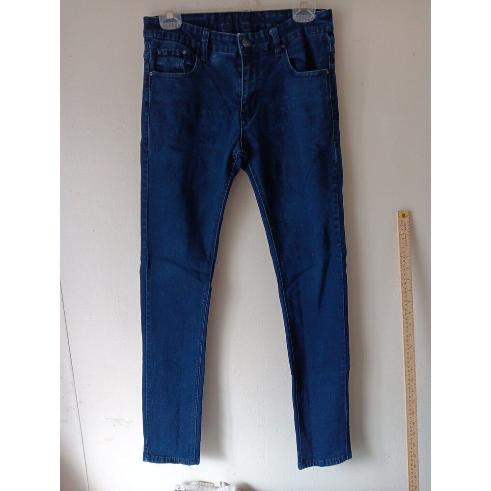 Men's Perruzo denim skinny fit jeans sz 32x32 Dark Blue
